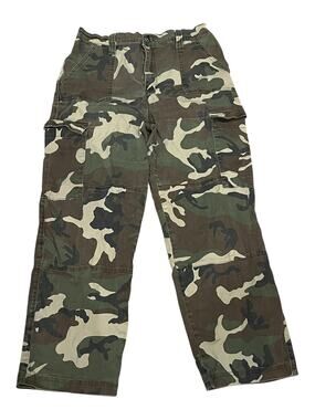 Camouflage Cargo Pants Men's Large Streetwear Utility Pocket Camo Casual